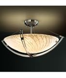 IMAGE OF Justice Design Group GLA-9721-35-GLDC-MBLK Crossbar Veneto Luce 3 Light Ceiling Pendant in Matte Black with Gold wClear Rim glass