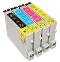 1 Ensemble de 4 Haute Capacité 100% Compatible 18ML cartouches d'encre pour EPSON Stylus R240 R245 RX420 RX425 RX520 Compatibles TO551 TO552 TO553 TO554 TO555