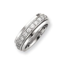 Sterling Silver Inner Channel Spinning Band