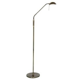 Metis floor lamp in antique brass finish.