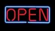 Open Rectangular Large with Plastic Back Neon Sign 14 x 34