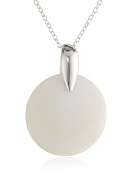 Sterling Silver Round Gemstone Pendant Necklace, 18"