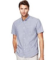 Short Sleeve Easycare Striped Shirt
