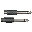 Hosa Cable GPR101 RCA To 1/4 Inch TS Adaptor - 2 Pack