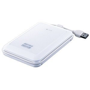 BUFFALO USB2.0対応 耐衝撃ポータブルHDD TurboUSB機能搭載 for Mac 320GB ホワイト HD-PM320U2-WH