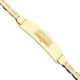 14K New York Giants Polished Medium Id Anchor Bracelet