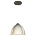 Besa Lighting 1JT-T47007-BR Bronze Nina Contemporary / Modern Single Light Pendant wi...