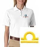 Embroidered Shirt - Women s Polo Shirt with 1 Libra