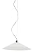Eurofase 16611-016 Cone 1-Light Large Pendant, Chrome/Sanded White