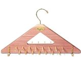 Hanging Cedar Belt and Tie Rack