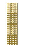 Medical Gas Pipe Marker (3C; White on Brown; HELIUM; Card Mounted; 3/4
