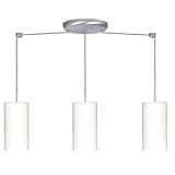 Besa Lighting 3JB-545006-SN Satin Nickel Toro Contemporary / Modern Three Light Down Light Pendant with Opal Glossy Glass from the Toro Collection
