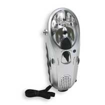 LumaPro 2XTG9 Crank Light with Radio, Silver by LUMAPRO