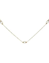 14K Yellow Pearl Station 37.50" Necklace in 14k Yellow Gold