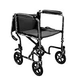 Steel Transport Chair - Fixed Arm {Non Removable}, Silver, 17, Swingaway Footrests