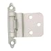 Satin Nickel 3/8" Offset Self Closing Cabinet Hinges Lot of 10 Pairs