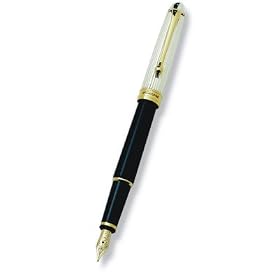Aurora 88 Ottantotto Silver Cap Black Barrel Small Fountain Pen