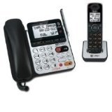 AT&T 84100 DECT 6.0 Corded/Cordless Phone, Black/Silver, 1 Base and 1 Handset