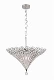 IMAGE OF Trans Globe MDN-915 Ten Light Swirl Pendant, Polished Chrome Finish with Clear Crystal