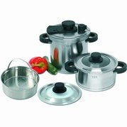 B R K Alpha Pressure Cooking System 6-qt. and 3-qt. by B/R/K