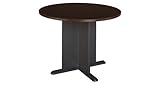 Bush Furniture Round Conference Table, Mocha Cherry