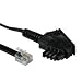 Hama Easy Line Modem-Anschlusskabel, TAE-N-Stecker - Modular-Stecker 6P6C, 6 m
