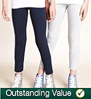 2 Pack Cotton Rich Cropped Leggings