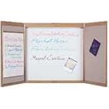 Conference Room Marker Board in Cabinet, Closed: 4'x4', Mahogany Laminate QRT878
