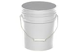 5 Gallon Plastic Pail - White. Package of 5