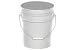 5 Gallon Plastic Pail - White. Package of 5