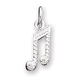 Buy Sterling Silver Music Notes Charm by Abacus