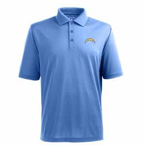 NFL Men's San Diego Chargers Pique Xtra Lite Desert Dry Polo Shirt (Columbiablue, XXX-Large) On Sale