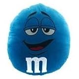 M&Ms Blue Character Throw Pillow - Plush Embroidered Design