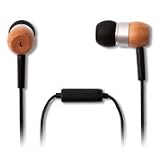 Ifrogz Earpollution Timbre Mic Light Natural Wood Chamber Earbuds High Definition Microphone