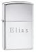 High Polish Chrome Engraved Zippo Lighter - Elias