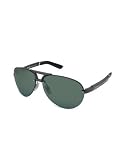 Ferrari Carbon Fiber Temple Aviator Logo Sunglasses black-green