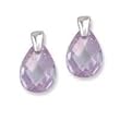 .925 Silver & Lavender CZ Post Earrings