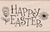 Wood Block-Happy Easter Flowers by Hero Arts