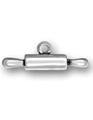 Sterling Silver 3D Bakers Rolling Pin Kitchen Charm