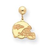 14K Baltimore Ravens Helmet Ball Post Earrings