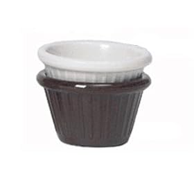 Chocolate Melamine Fluted Ramekin - 1 1/2 oz (1 Dozen/Unit)