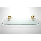 Bathroom Accessories Glass Shelves Polished Brass