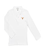NCAA Texas Longhorns Ladies Sensible White 3/4 Sleeve Polo