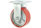 Faultless Rigid Plate Caster 8 Mold-On Poly Wheel