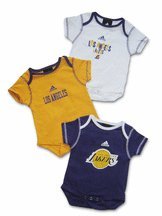 NBA Infant Los Angeles Lakers 3 Piece Bodysuit Set - R228Sxla (Gold, 12 Months)