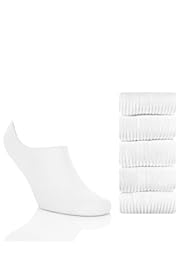 4 Pairs of Cotton Rich Freshfeet Trainer Liner Socks with Silver Technology