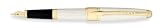 Cross Apogee Executive Collection Sterling Silver & 23 Karat Gold Plate Appointments Fountain Pen with Fine  Solid 18K Gold/Rhodium Plated Nib