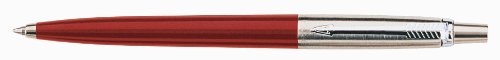 Parker Jotter Retractable Ball Point Pen, Red Barrel, Black Ink, Medium Point