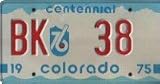 Colorado Centennial License Plate