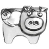 Lovelinks by Aagaard RETIRED Sterling Silver Pig Bead For Charm Bracelets